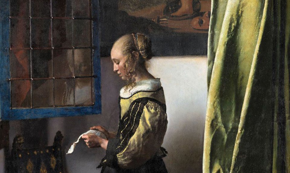 Ян Вермеер. «Девушка, читающая письмо у открытого окна». Около 1657–1659. После реставрации. Фрагмент. Фото: Gemäldegalerie Alte Meister, SKD/Wolfgang Kreische