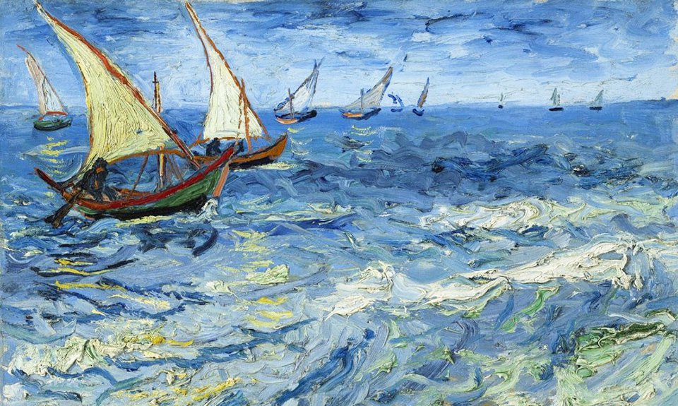 Винсент Ван Гог. Фрагмент картины «Морской пейзаж в Сен-Мари». 1888. Фото: ГМИИ им. Пушкина
