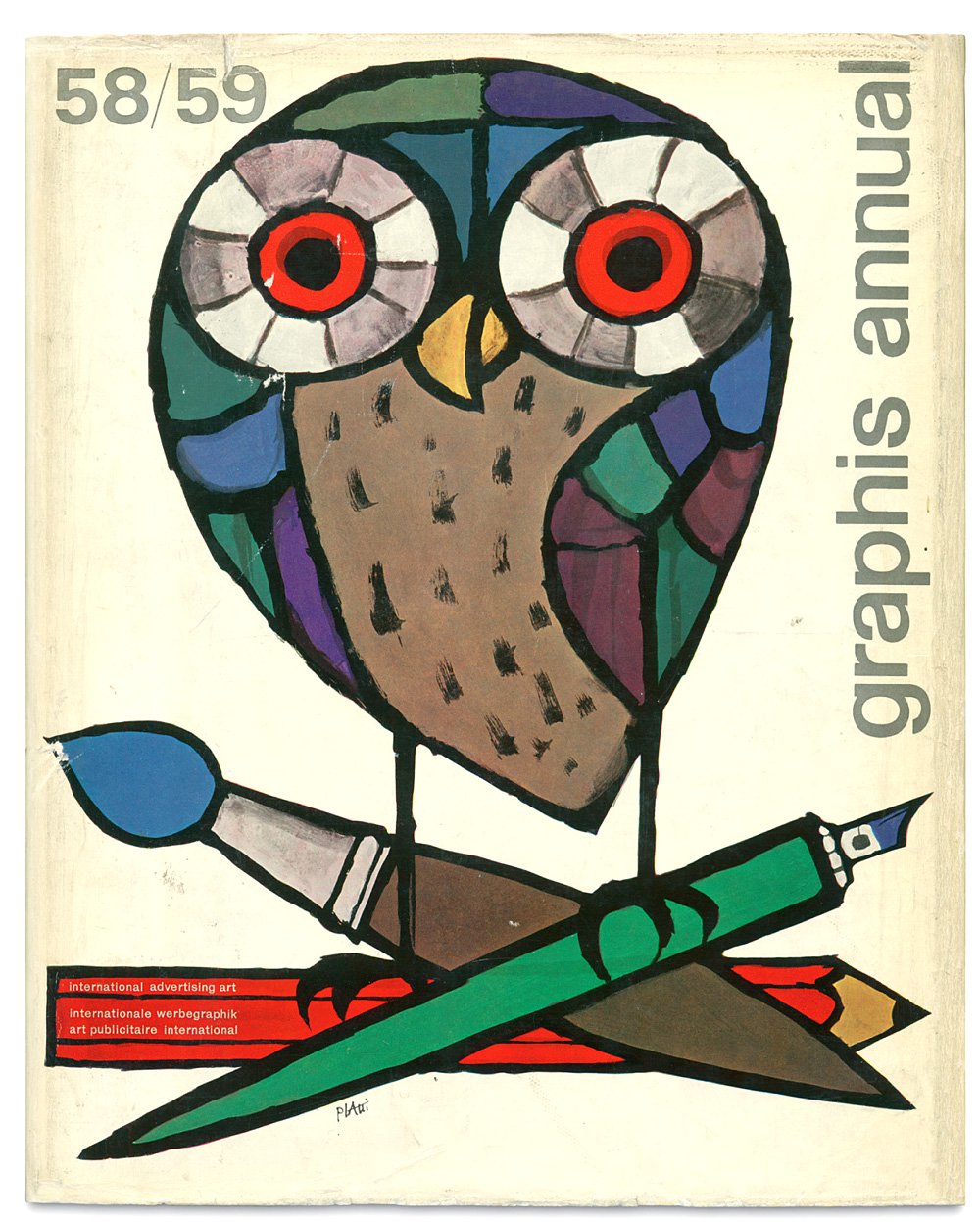 Селестино Пьятти. Обложка Graphis Annual 58–59. Фото: Thames & Hudso