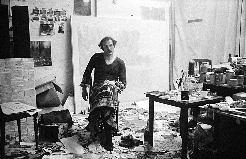 Ансельм Кифер в своей студии в Карлсруэ. 1969. Фото: Atelier Anselm Kiefer