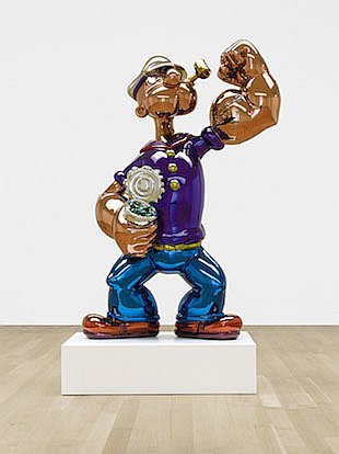 Джефф КунсПопай-моряк. 2009–2011Sotheby’s, Нью-ЙоркЧастный коллекционер — Стив Уинн28,2 млн долларов