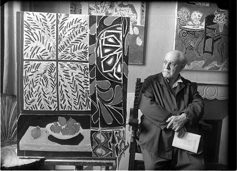 Мишель Сима. "Матисс в мастерской". 1948. Коллекция Куно Фишера, Галерея Фишера, Швейцария © Наследие Мишеля Сима