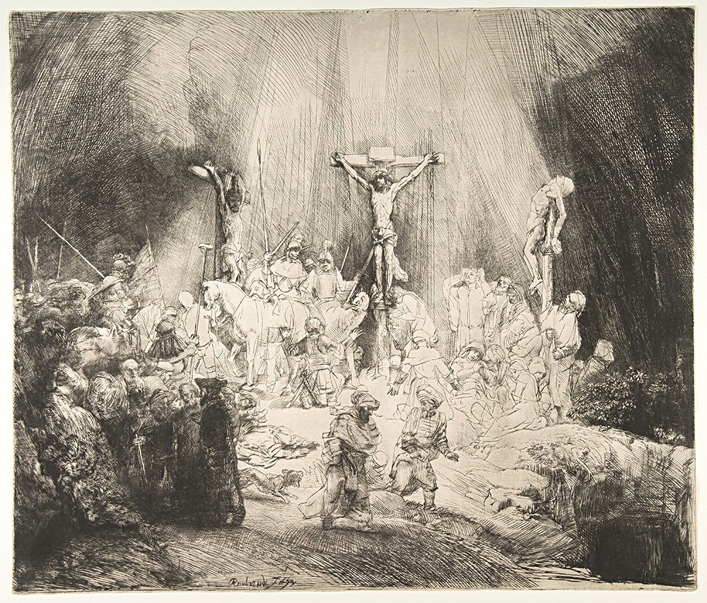 Рембрандт. «Три креста». 1653. Офорт. Фрагмент Фото: METROPOLITAN MUSEUM OF ART