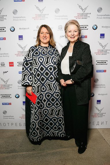 Издатель The Art Newspaper Инна Баженова и редакционный директор британской The Art Newspaper Анна Сомерс Кокс. Фото: Алексей Горов