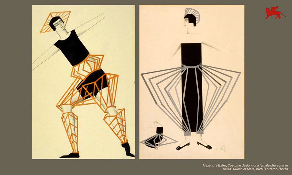 Александра Экстер. Эскизы к «Аэлите».1924. Фото: La Biennale di Venezia