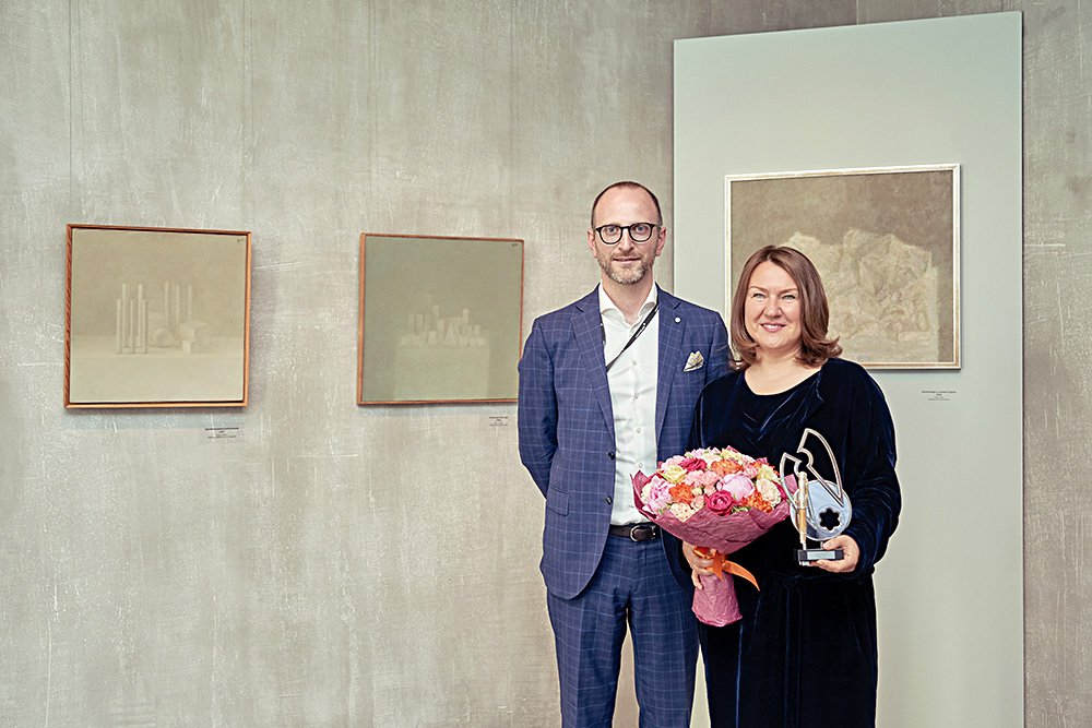 Инна Баженова (IN ARTIBUS) и Реваз Магалашвили (Montblanc) на вручении премии Montblanc de la Culture Arts Patronage