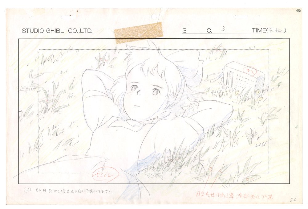 Рабочие материалы мультфильма «Ведьмина служба доставки». 1989. Фото: Eiko Kadono / Studio Ghibli