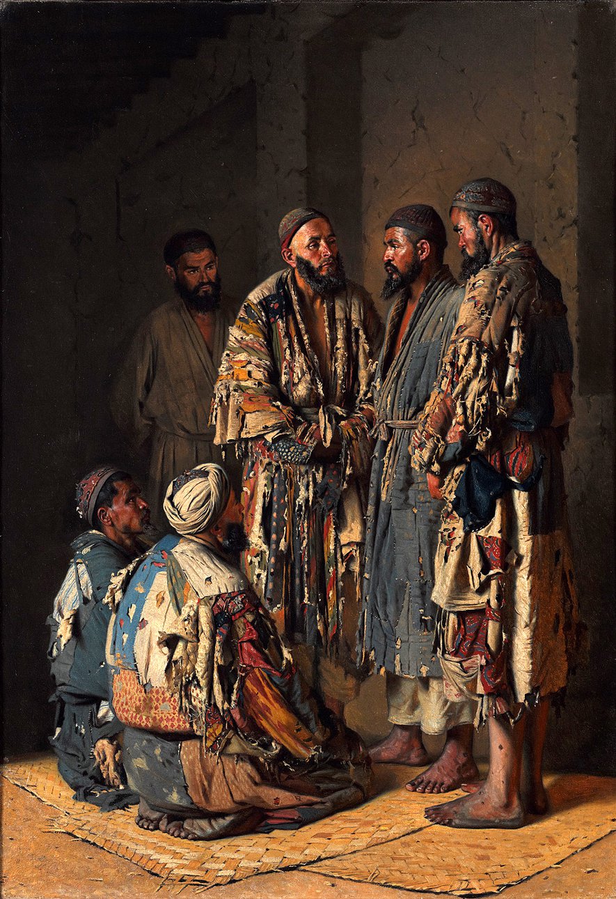Василий Верещагин. «Политики в опиумной лавочке». Ташкент. 1870. Фото: Государственная Третьяковская галерея Василий Верещагин