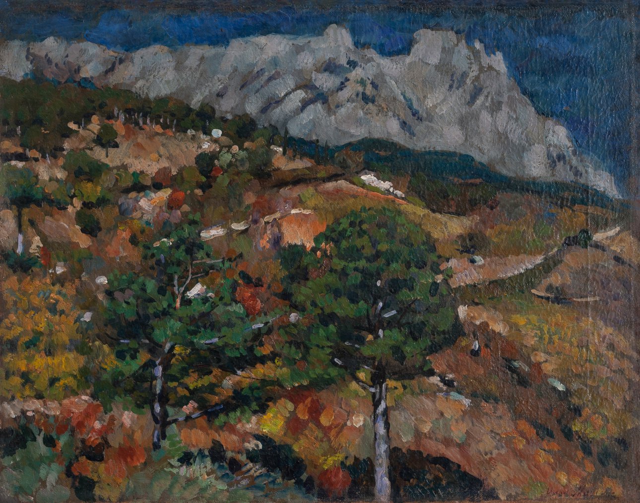 Деревья у подножия Ай-Петри. 1923. Холст, масло / Коллекция Инны Баженовой