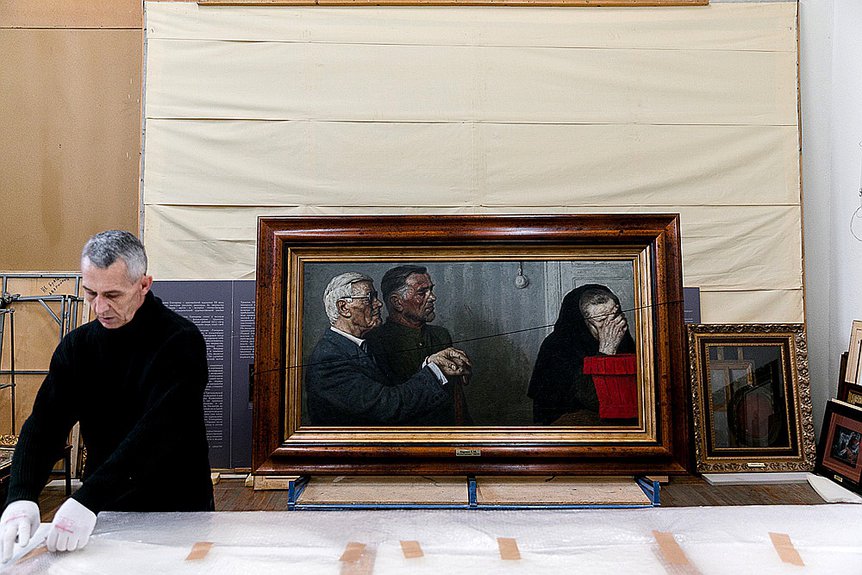 Работы Гелия Коржева. Фото: Евгений Алексеев/Государственная Третьяковская галерея
