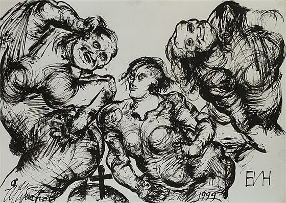 Евгений Чубаров, 1999 г., бумага, тушь