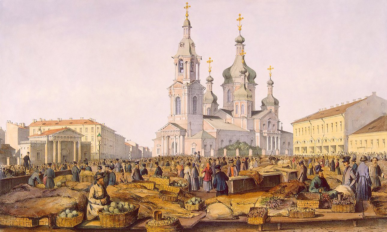 Фердинанд Виктор Перро. «Сенная площадь». 1841. Фото: Государственный Эрмитаж