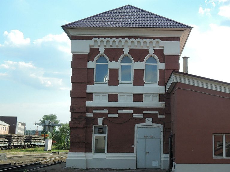 Здание нефтекачки на станции Лихоборы после реставрации. Фото: Мосгорнаследие