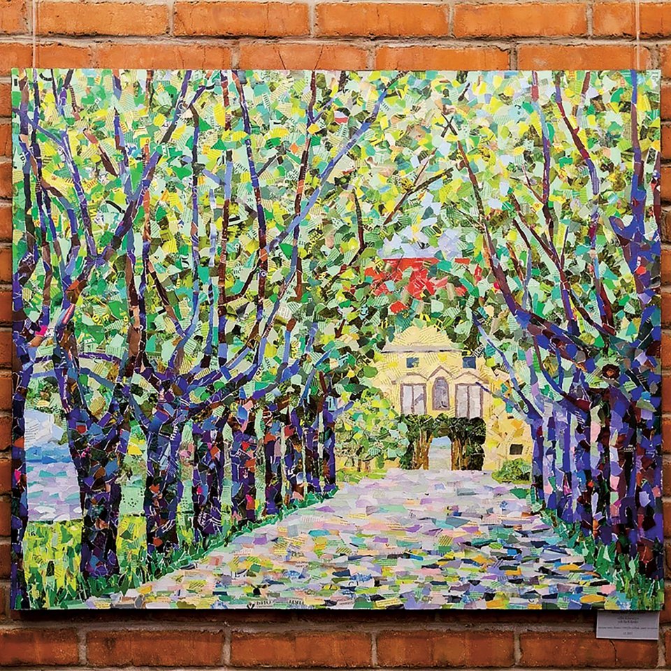Ксения Грищенко. «По Климту». 100 х 120 см. Коллаж; холст, бумага. 2023. Фото: Gartаllery