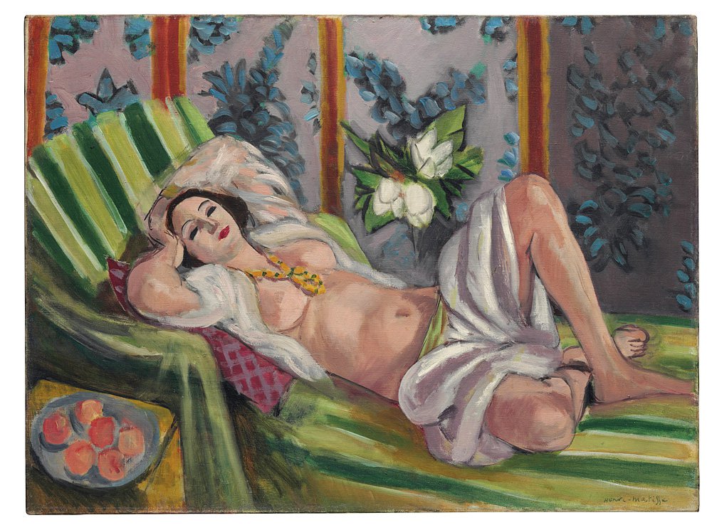 Анри Матисс. «Лежащая одалиска с магнолиями». 1923. Фото: Christie'