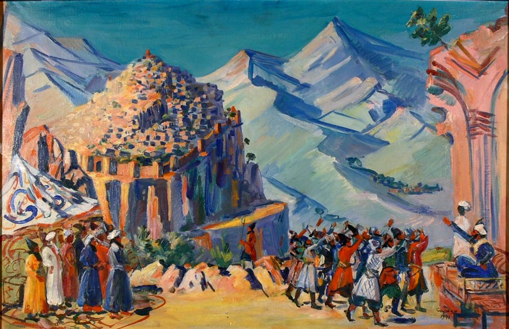 Мартирос Сарьян. Эскиз декорации к опере «Алмаст». Фото: ГЦТМ им. А.А.Бахрушина