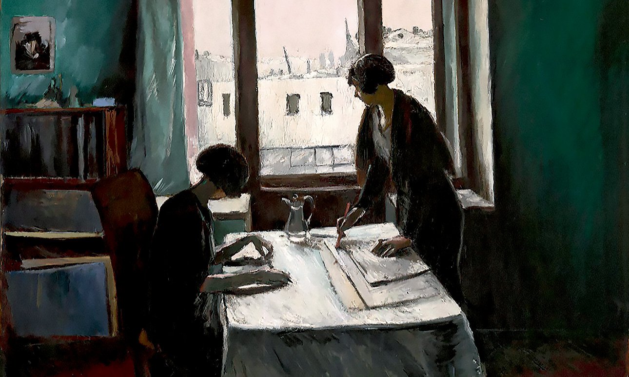 Константин Истомин. «Вузовки». 1933.  Фото: Искусство — XXI век