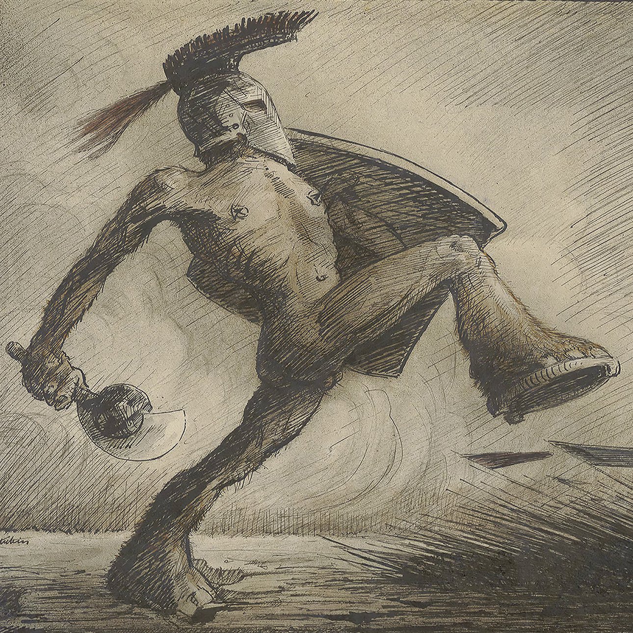 Работа Альфреда Кубина «Война» (около 1918 года).  Фото: Eberhard Spangenberg, München/Bildrecht