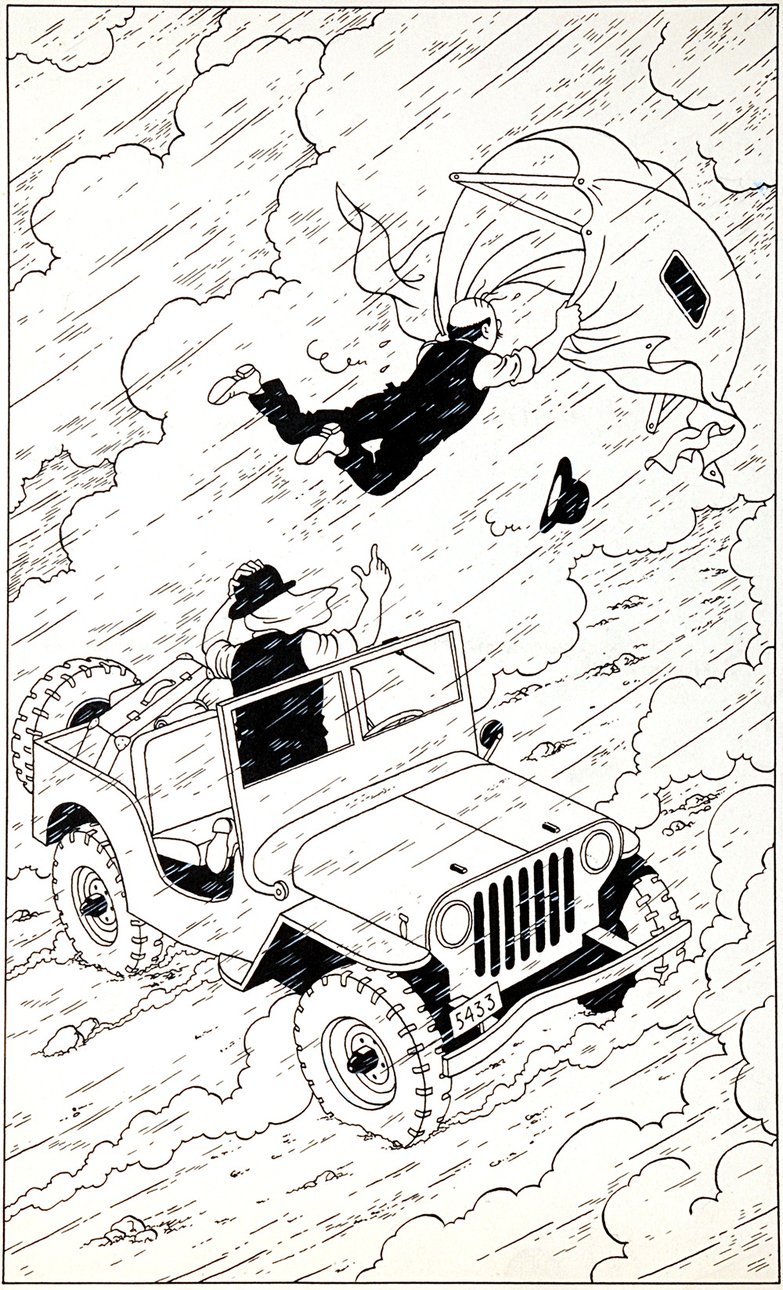 Эрже. «Тинтин в Cтране черного золота». Фото: Belgian Fine Comic Strip Gallery