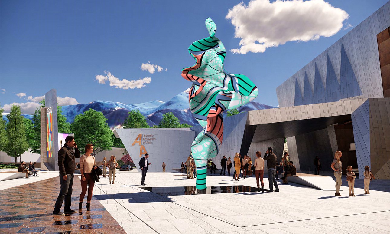 Визуализация восточного входа в Almaty Museum of Arts. Фото: Chapman Taylor/Yinka Shonibare CBE