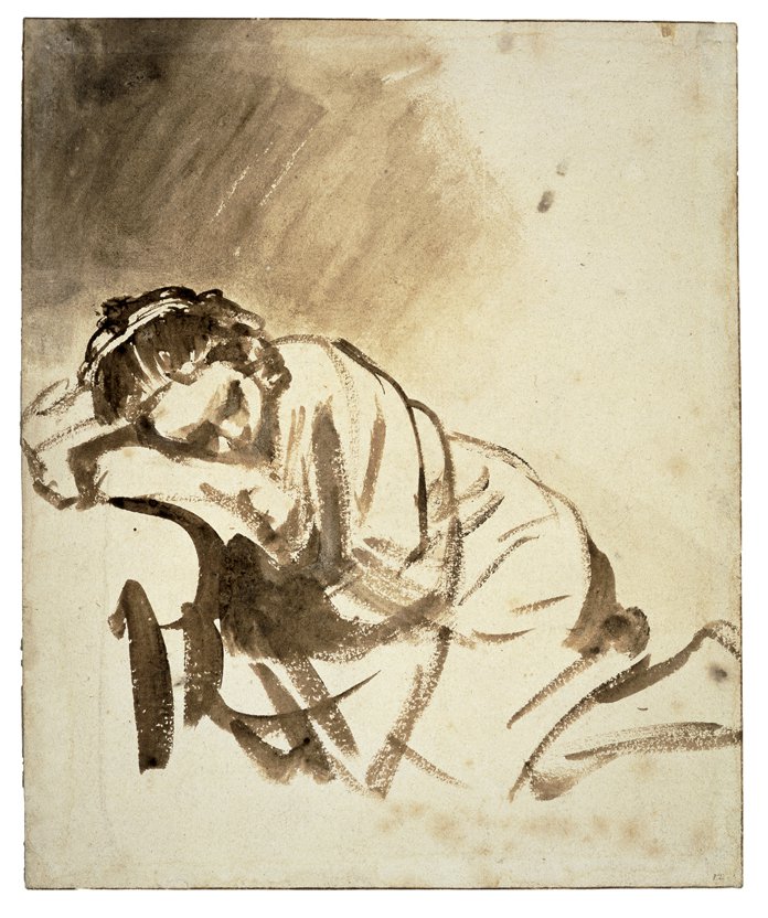 Рембрандт. «Спящая девушка». 1654. Фото: British Museum