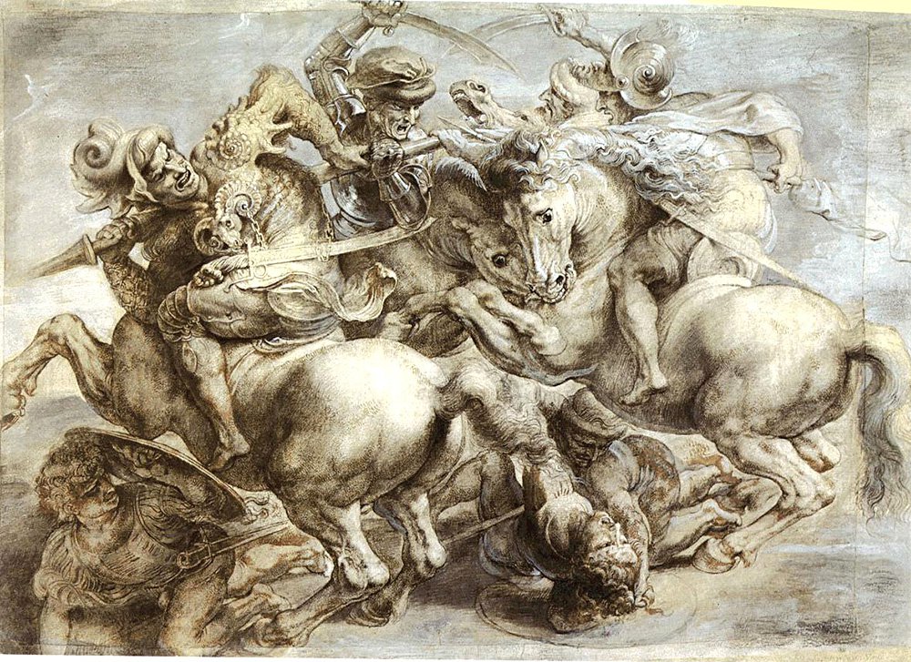 Питер Пауль Рубенс. «Битва при Ангиари». Около 1603. Копия с подготовительного картона Леонардо. Фото: WIKIPEDIA COMMONS