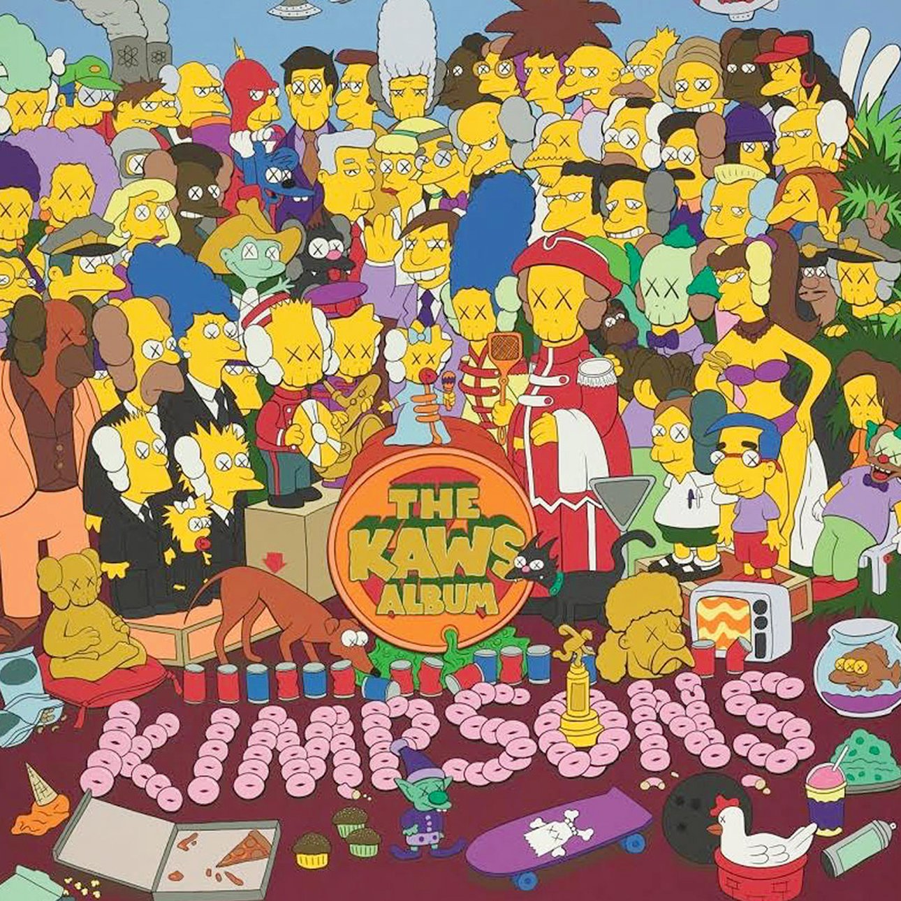 Картина The KAWS Album (2005) ушла с молотка на торгах Sotheby’s в Гонконге за $14,7 млн. Фото: Sotheby's