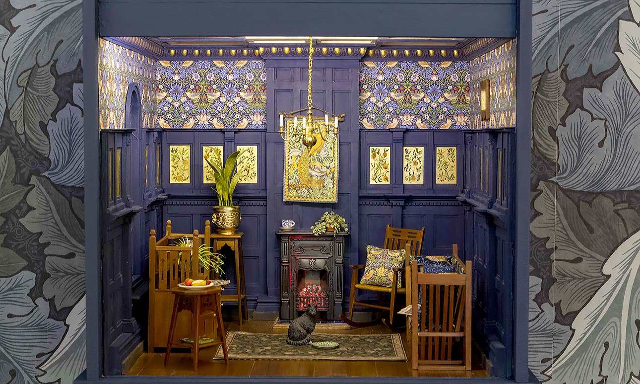Фрагмент экспозиции «Одержимые Моррисом» в Галерее Уильяма Морриса. Фото: Nicola Tree/William Morris Gallery, London