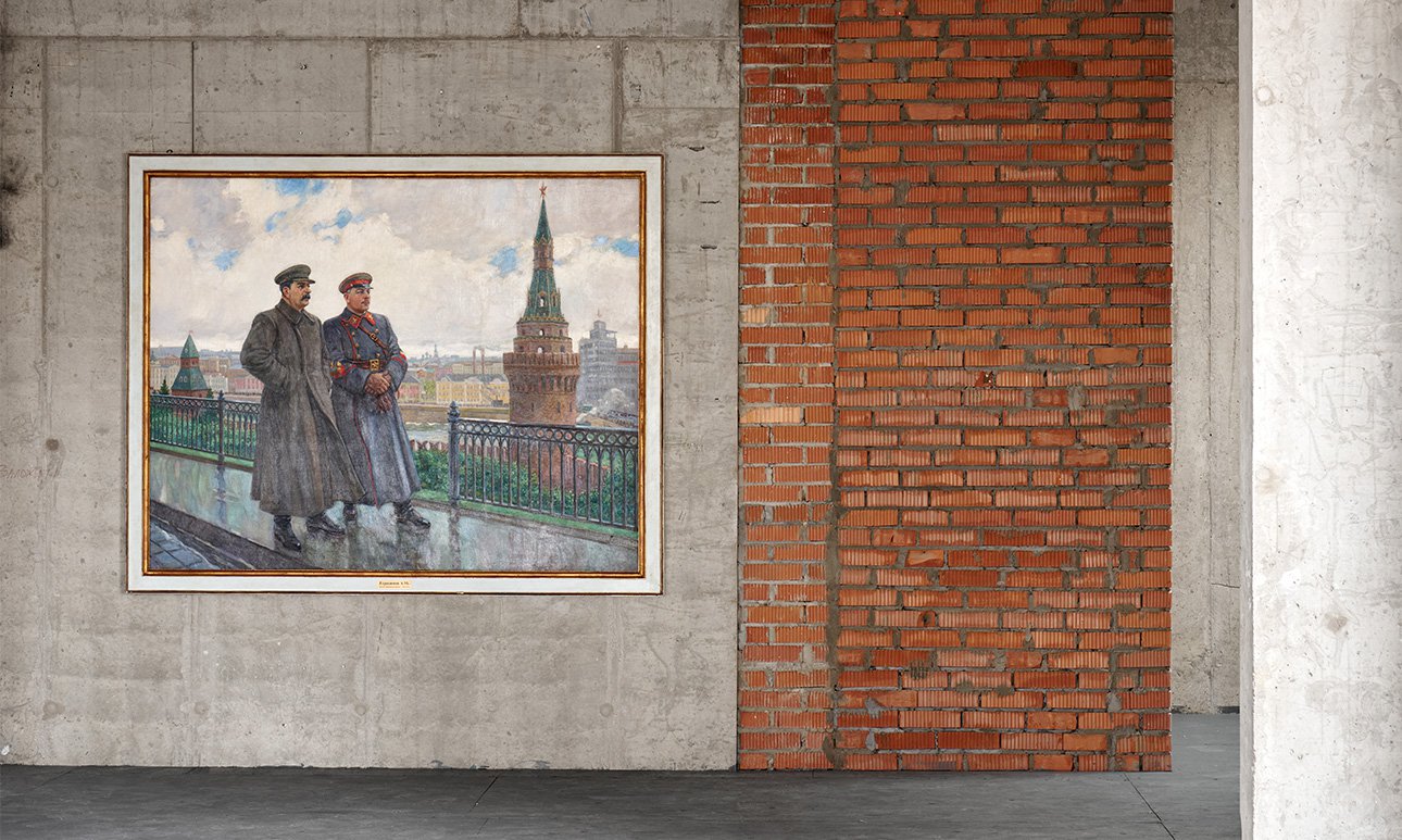 Александр Герасимов. Сталин и Ворошилов в Кремле. 1940–1950-е.   Фото: VLADEY