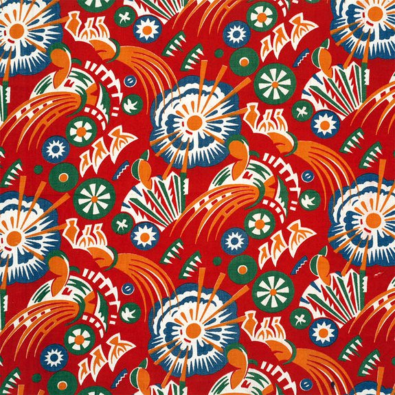 Ситец «Деревенский комсомол». Художник Кира Щуко. 1926. Музей ивановского ситца.  Фото: Музей ивановского ситца