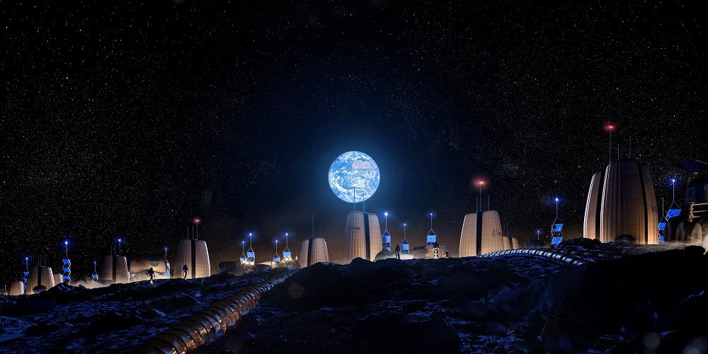 SOM. «Лунная деревня, Восхождение Земли».  2020. Фото: Courtesy SOM / Slashcube GmbH