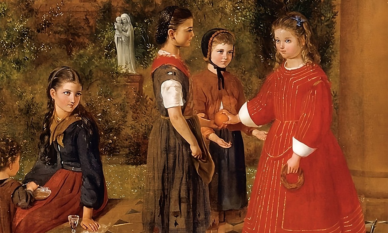 Франческа Александер. «Благотворительность». 1861. Фрагмент.  Фото: Sotheby’s