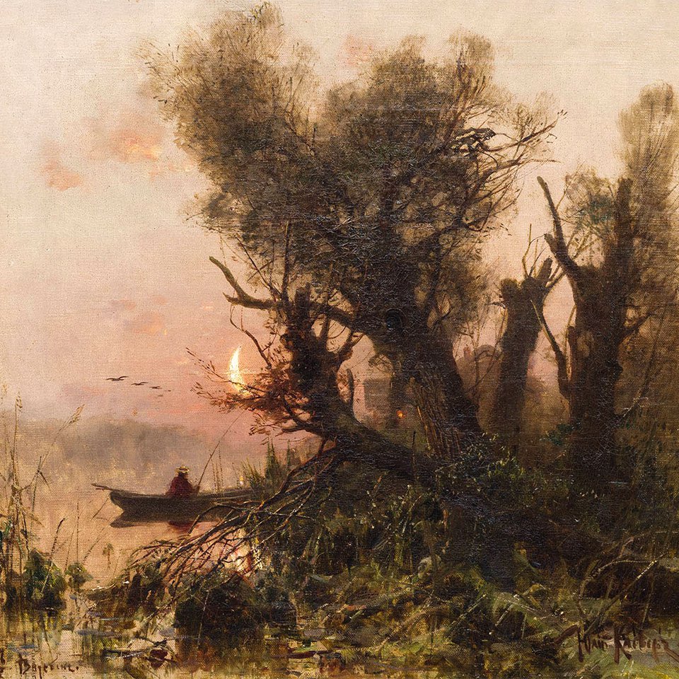 Юлий Клевер. «Рассвет над рекой. Витебск». 1899. Фото: Аукционный дом «Совком»