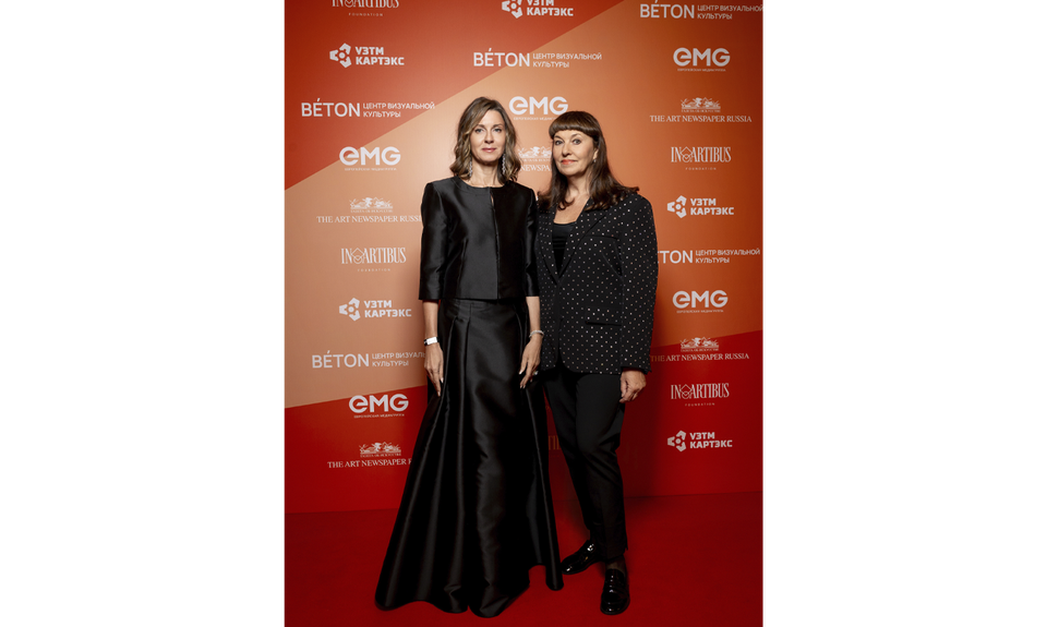 Cоучредитель кинофестиваля The ART Film Festival, издатель The Art Newspaper Russia Ольга Ярутина и генеральный директор The Art Newspaper Russia Татьяна Сахокия.  Фото: Анна Макаревич, Ирина Полярная
