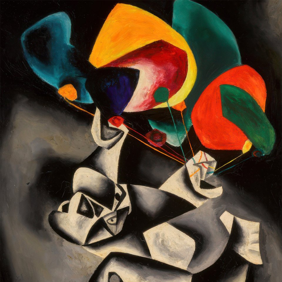 Олег Целков. «Мальчик с воздушными шарами». 1957. Фото: Sotheby’s