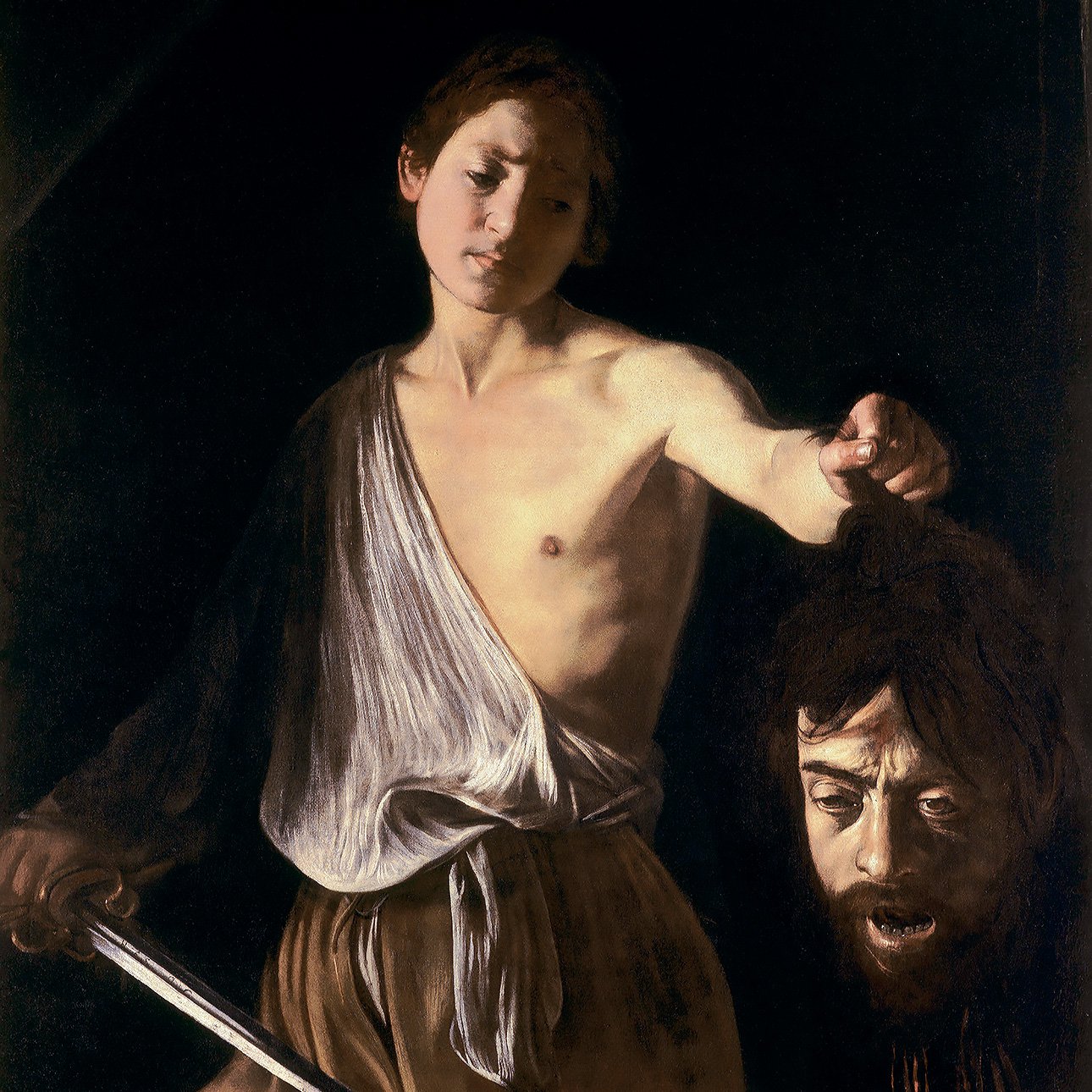 Караваджо. «Давид с головой Голиафа». Около 1610.  Фото: Galleria Borghese