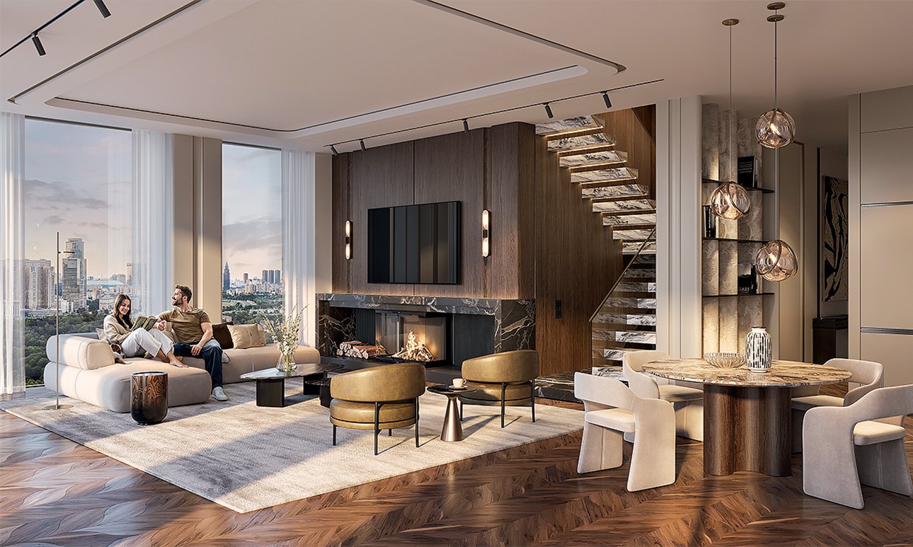 За лаконичными фасадами квартала Life Time скрываются роскошные квартиры, видовые скай-виллы и двухэтажные пентхаусы с каминами и террасами.  Фото: Sminex