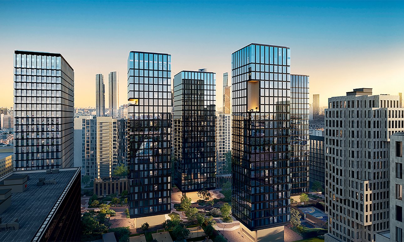 Архитектура современных домов квартала в стиле минимализм отсылает к мысли о том, как важно в эпоху многозадачности держать фокус на главном.  Фото: Sminex