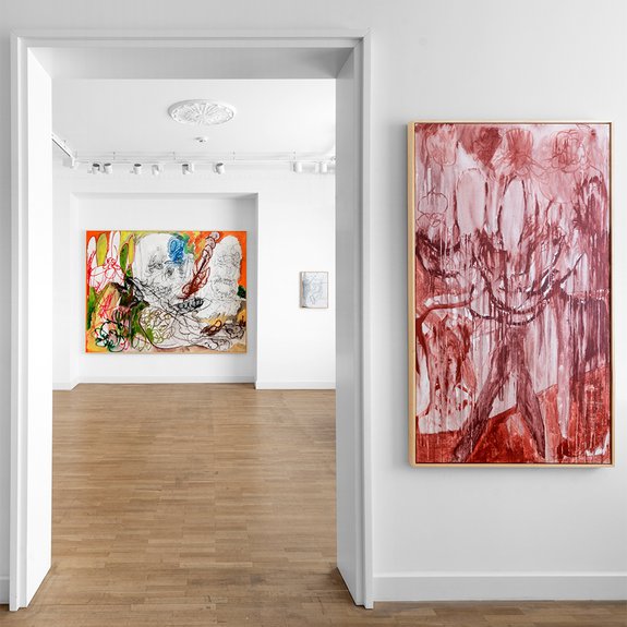 Евгений Музалевский. Фрагмент экспозиции персональной выставки в галерее Alina Pinsky (2025).  Фото: Аlina Pinsky Gallery