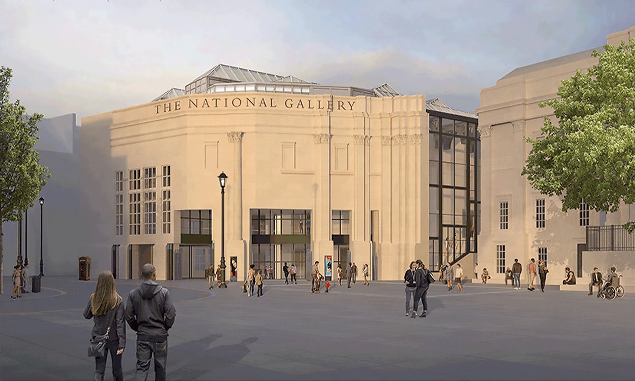 Проект реконструкции территории перед крылом Sainsbury, выходящим на Трафальгарскую площадь. Фото: Selldorf Architects