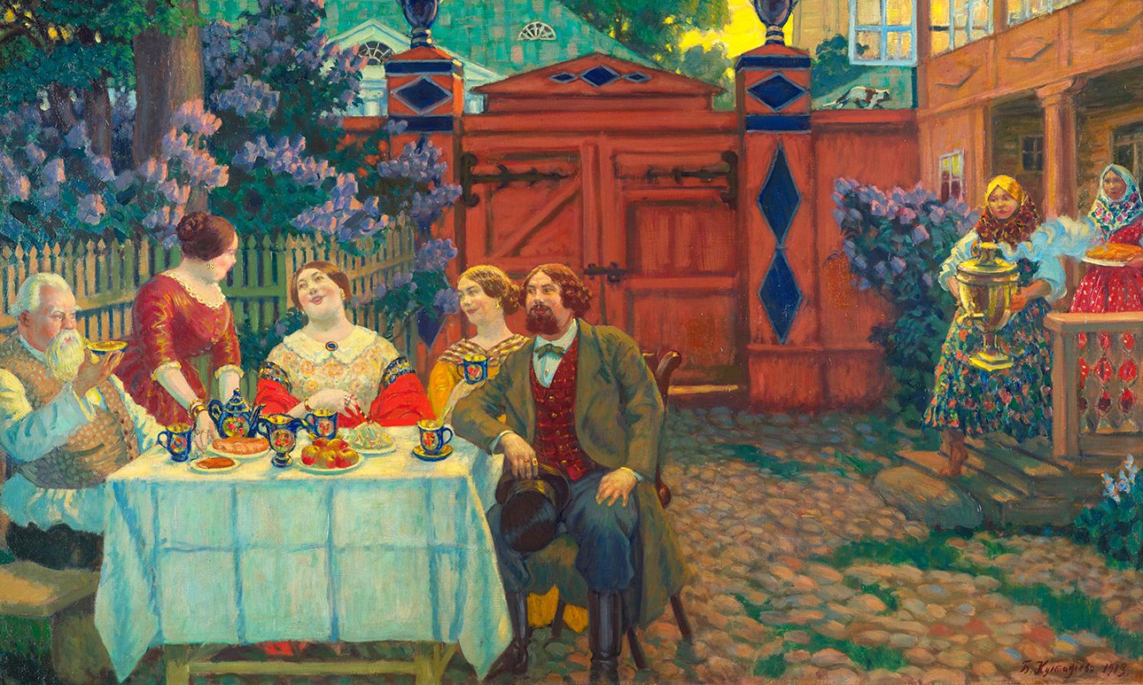 Борис Кустодиев. «Чаепитие». 1913. Фото: Российский Антикварный Салон