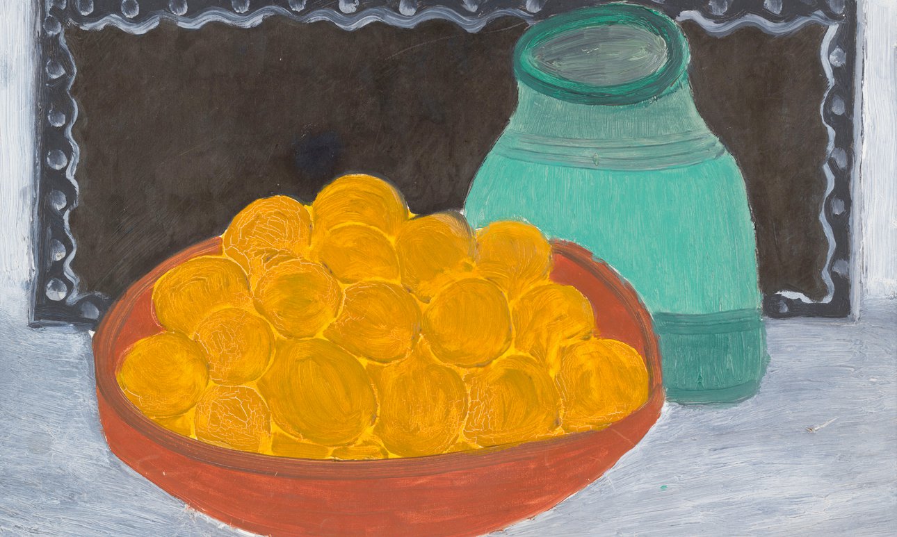 Михаил Гробман. «Натюрморт с абрикосами».  1962.  Фото: коллекция Дениса Химиляйне