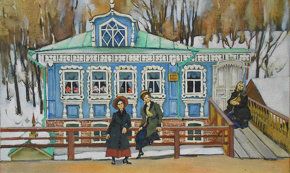Константин Юон. «Провинциалки». 1920-1922. Дальневосточный художественныи музей, Хабаровск. Фото: Музей русского импрессионизма