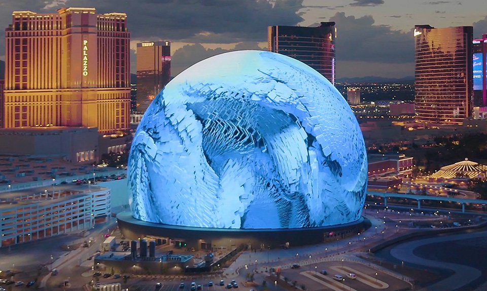 Рефик Анадол. Цифровое экзосферное шоу в MSG Sphere. Лас-Вегас, Невада, 2023.  Фото: Рефик Анадол