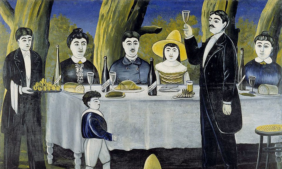 Пиросманашвили. «Семейная компания». 1909. Фото: Государственная Третьяковская галерея