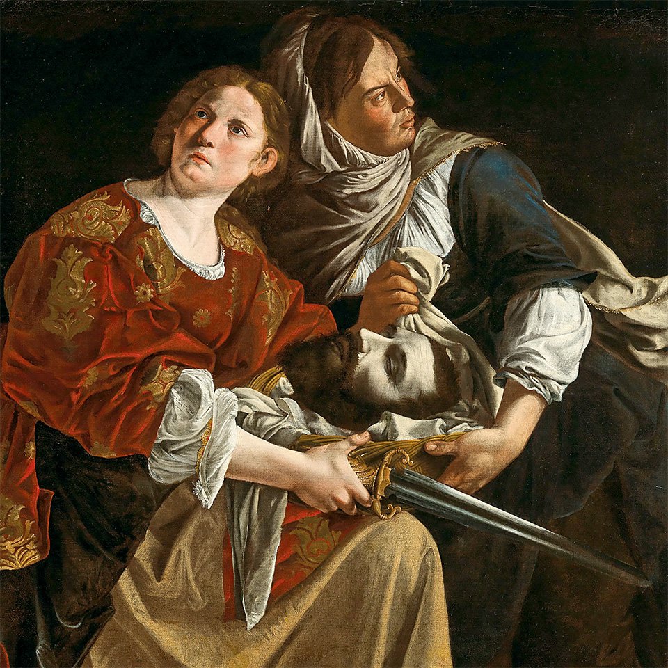 Артемизия Джентилески. «Юдифь и служанка с головой Олоферна». 1612. Фото: Terni/Fondazione Carit