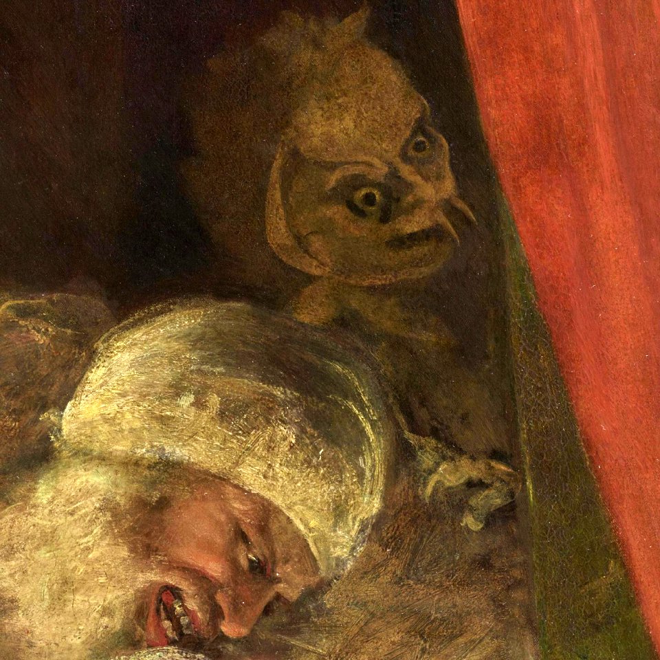 На картине Джошуа Рейнолдса «Смерть кардинала Бофорта» (1789), которая иллюстрирует один из эпизодов пьесы Уильяма Шекспира «Генрих IV, часть 2», обнаружили демона, скрывавшегося под несколькими слоями краски и лака. Фото: National Trust