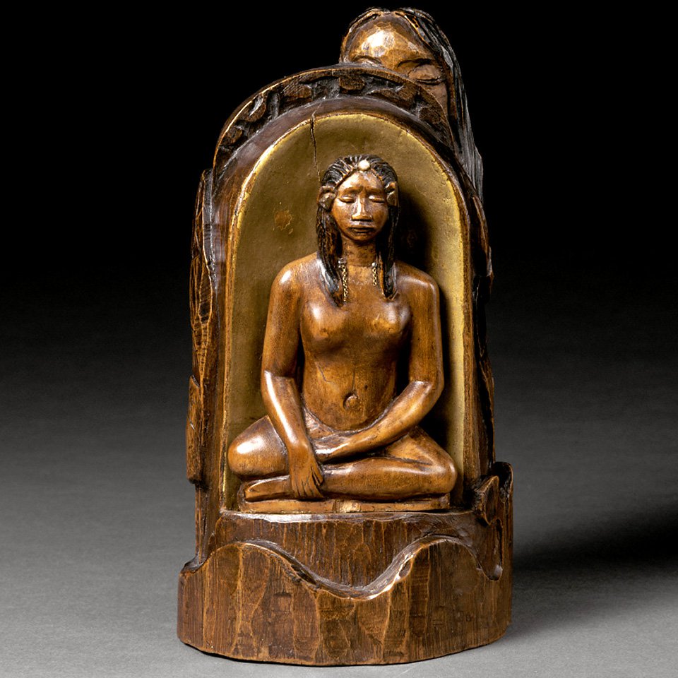 Идол с жемчужиной вдохновлен полинезийскими верованиями, но буддистское влияние здесь очевидно. Фото: Musée d’Orsay