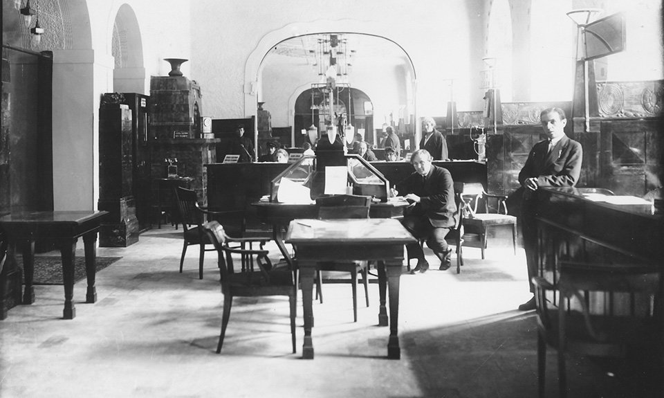Гостиница «Европейская». Регистрационная комната. 1926. Фото: «Гранд Отель Европа»