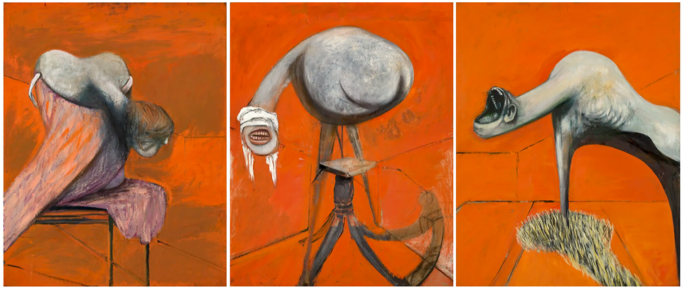 Работа Three Studies for a Crucifixion (1962) Фрэнсиса Бэкона была показана на ретроспективе Francis Bacon: Figurabile в Музее Коррера в рамках Венецианской биеннале в 1993 году. Ее куратором выступил Дэвид Сильвестр, за что был удостоен «Золотого льва», единственный из арт-критиков. Фото: Solomon R. Guggenheim Museum